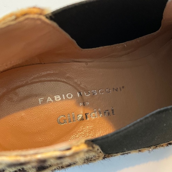 FABIO RUSCONI Italy Animal Print  Calf Hair Pointed Toe Booties Size EU 37 - Picture 5 of 8